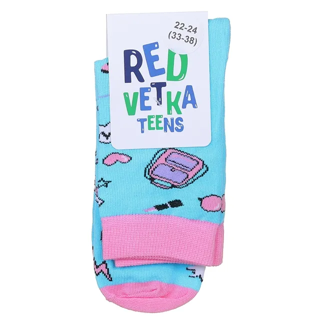 Носки 60-164-10 НоскиМ  Красная ветка С 2139 бирюза